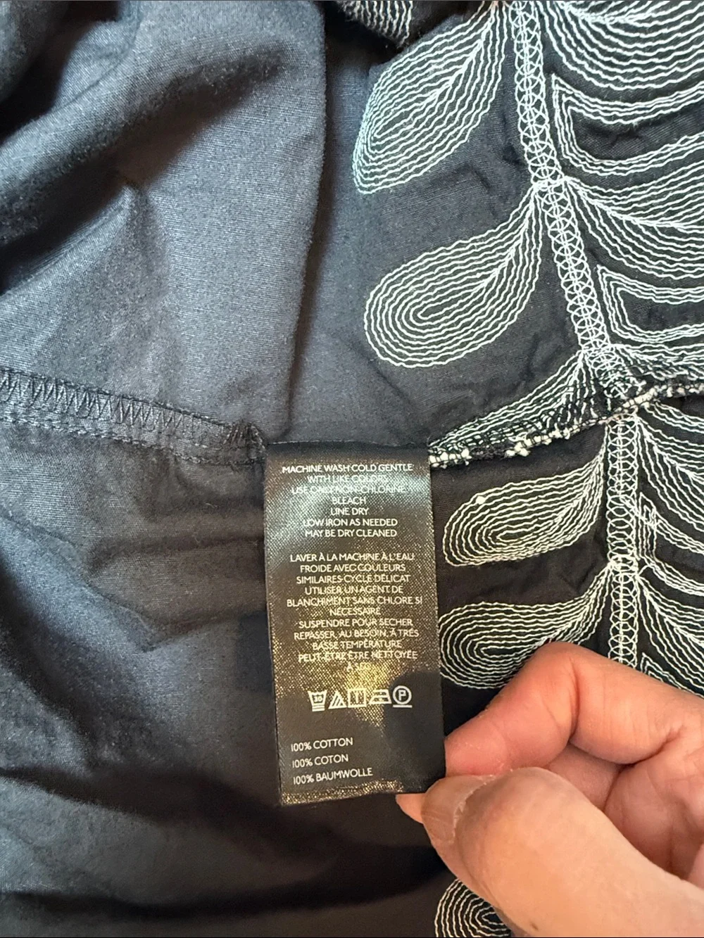 Anthropologie black cotton